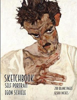 Sketchbook - Self Portrait - Egon Schiele: 200 Blank Pages - 8.5x11 Inches
