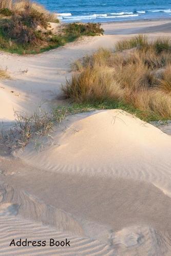 Address Book: For Contacts, Addresses, Phone, Email, Note, Emergency Contacts, Alphabetical Index with Shapes in the Sand