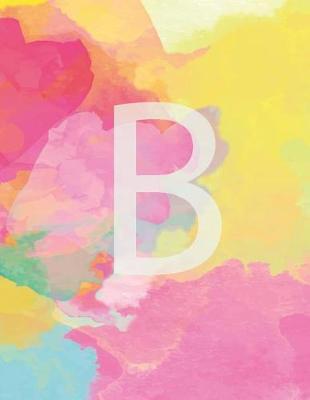 B: Monogram Initial Composition Wide Ruled Notebook