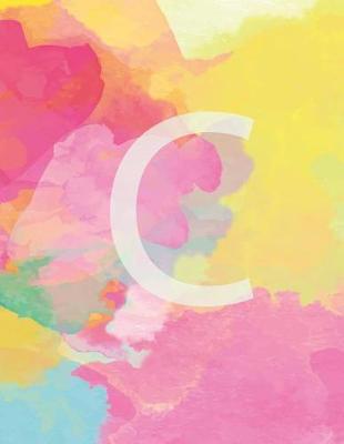 C: Monogram Initial Composition Wide Ruled Notebook