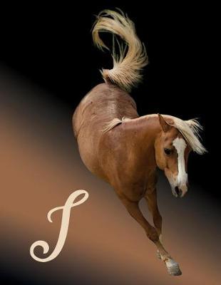 Horse Initial 'i' Monogram Notebook: Custom Blank Lined Journal Personalized for Names Starting with Initial Letter I (Jotter, Notepad, Composition Book)