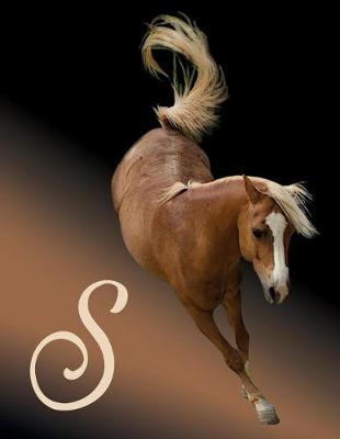 Horse Initial 's' Monogram Notebook: Custom Blank Lined Journal Personalized for Names Starting with Initial Letter S (Jotter, Notepad, Composition Book)
