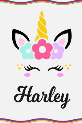 Harley: Personal Notebook Personal Diary Unicorn Notebook Personalized Journal Customized Journal Unicorn Lover Gift Personal Name Notebook