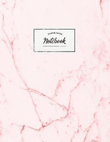 Notebook: Beautiful pink marble white label ★ School supplies ★ Personal diary ★ Office notes 8.5 x 11 - big notebook 150 pages College ruled