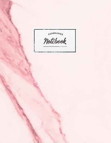 Notebook: Beautiful pink marble white label ★ School supplies ★ Personal diary ★ Office notes 8.5 x 11 - big notebook 150 pages College ruled