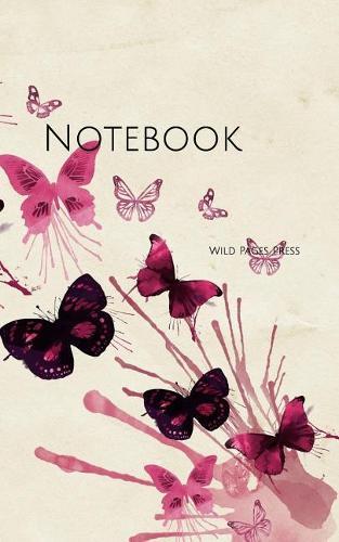 Notebook: Design Butterflies Pink watercolor butterfly pretty girl girls girlfriend color beautiful cheerful