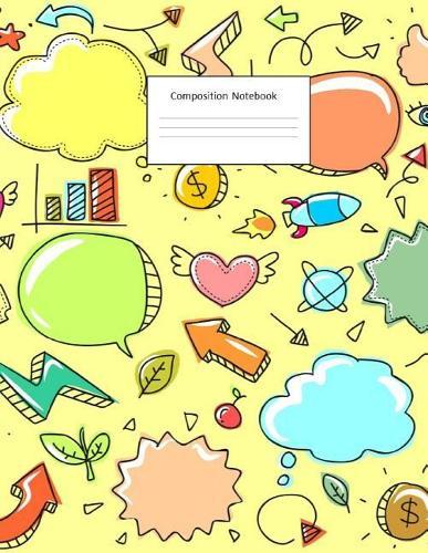 Composition Notebook: Doodle: Wide Ruled: 100 Pages: 8.5 X 11