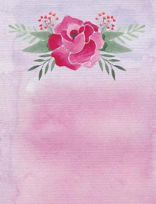 Watercolor Rose Bouquet Background Writer Composition Book: College Ruled 7.44 X 9.69 Softcover Composition Book / Notebook Gift Journaling Lists Doodling Brainstorming Meditation Prayer Writers