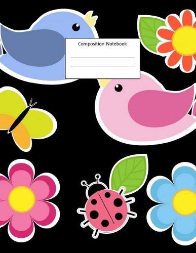 Composition Notebook: Cute Birds: Wide Ruled: 100 Pages: 8.5 X 11