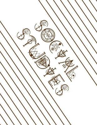 Composition Book - School Subject - Social Studies: Contemporary Look of Bright White With Decorative Font and Stripes