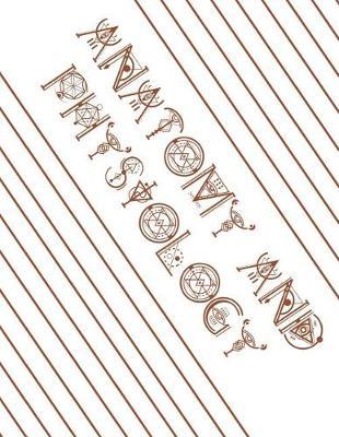 Composition Book - School Subject - Anatomy and Physiology: Contemporary Look of Bright White With Decorative Font and Stripes