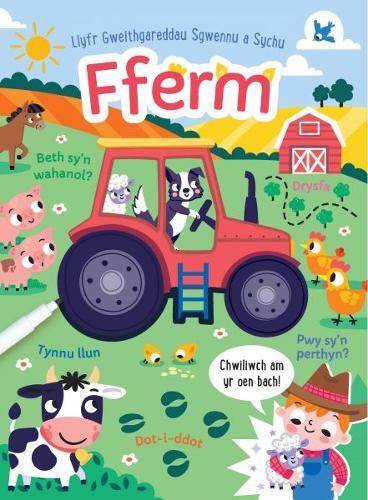 Llyfr Gweithgareddau Sgwennu a Sychu: Fferm