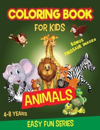 ANIMALS Coloring Book for Kids 4-8 years: Gift Content: Dinosaur Coloring Pages