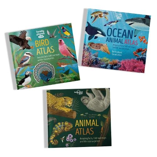 Lonely Planet Kids Creature Atlas Bundle: Meet Amazing Animals Around the World on Land & in the Ocean | Discover Our Planet's Most Incredible Birds | Facts & Maps Inside