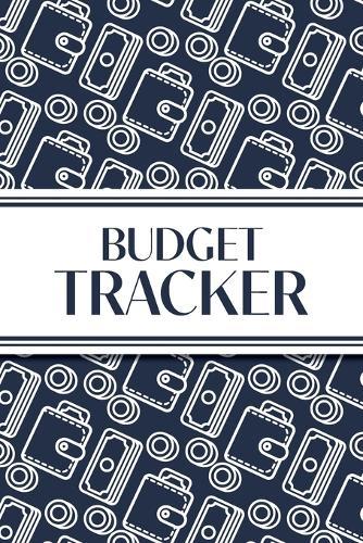 Budget Tracker (Navy and White Money Outlines): 6""x9"" Monthly Finance Organizer for Expenses, Savings, and Debt; Manage Your Money Notebook