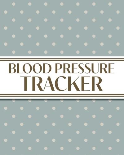 XL Large Print 1-Year Blood Pressure Tracker (Cream Polka Dots on Blue): 8""x10"" 52+ Extra Weeks Large Daily Blood Pressure Logbook Tracker Complete with Monthly Trend Graphs (5 Weeks a Month); Perfect for Seniors with its 16 pt Font!