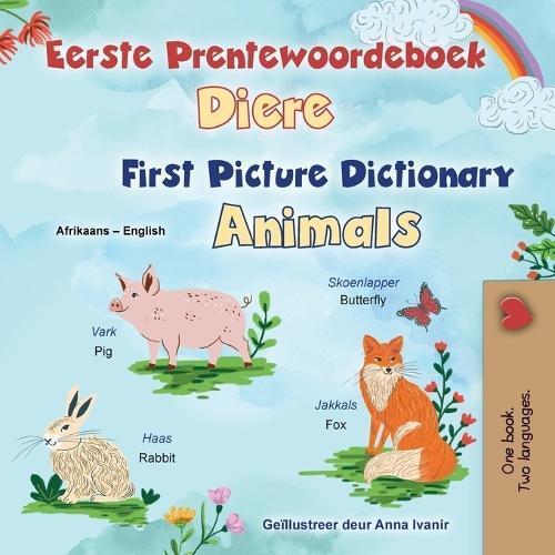 First Picture Dictionary - Animals (Afrikaans English Bilingual Children's Book)