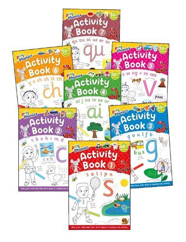 Jolly Phonics Activity Books 1-7: in Precursive Letters (British English edition)