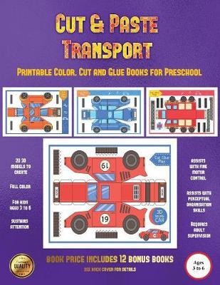 Printable Color, Cut and Glue Books for Preschool (Cut and Paste Transport)