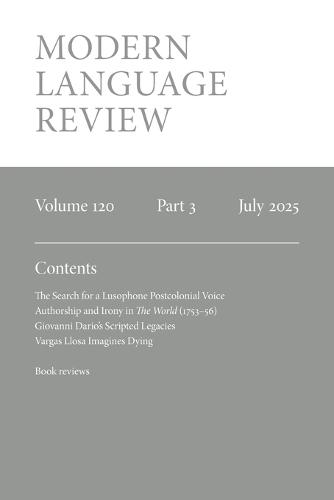Modern Language Review (120.3) July 2025