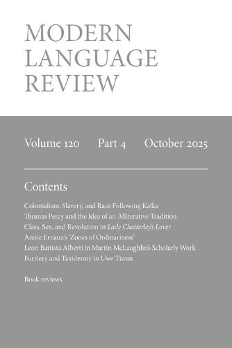 Modern Language Review (120.4) October 2025