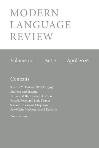 Modern Language Review (121.2) April 2026