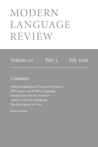 Modern Language Review (121.3) July 2026