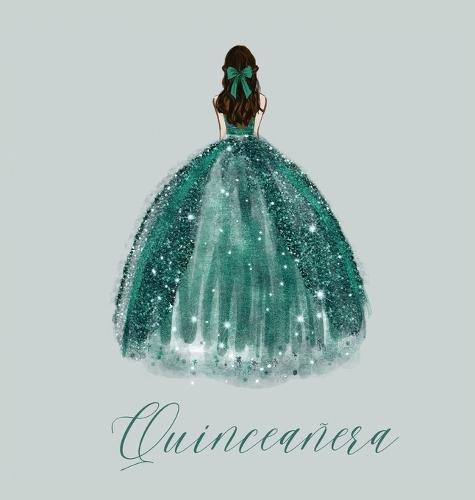 Quinceanera Guest Book with green dress (hardback)