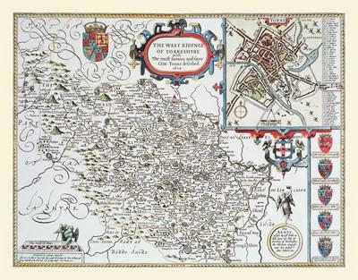 John Speed's Map of the West Riding of Yorkshire 1611: Colour Print of Map of the West Riding of Yorkshire 1611