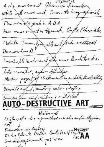 Auto-Destructive Art: Metzger at AA