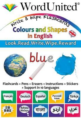 Colours and Shapes in English: Write & Wipe Flashcards