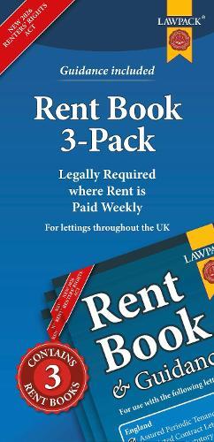Rent Book 3-Pack: Legally Required where Rent is Paid Weekly -  for Use throughout the UK