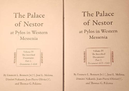 The Palace of Nestor at Pylos in Western Messenia, Volume IV (2 vols): The Inscribed Documents, Part 1 Documents 1-616, and Part 2 Documents 622-1589