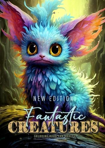Fantastic Creatures Coloring Book for Adults New Edition: cute Creatures Coloring Book Grayscale cute Monsters Coloring Book for Adults Fantasy Beasts Coloring Book Magic