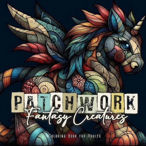 Patchwork Fantasy Creatures Coloring Book for Adults: Stuffed Animals Coloring Book for Adults Magical Creatures Coloring Book Patchwork Patterns Coloring Book