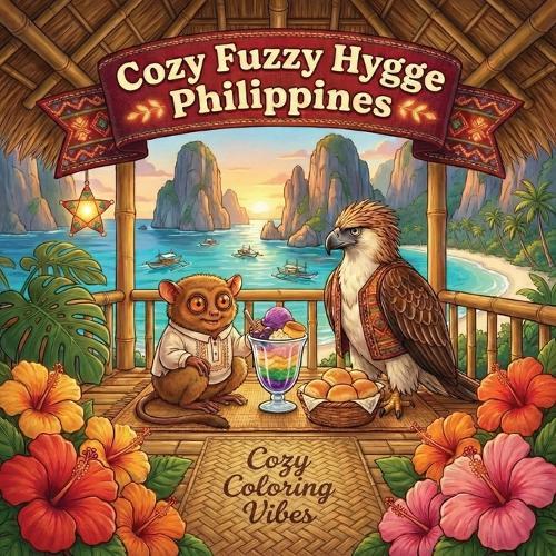 Cozy Fuzzy Hygge Philippines: Bold and Easy Line Adorable Animal Art Design Coloring Book Tropical Island Retreats, Exotic Wildlife Scenes, Relaxing Vacation Moments Mindfulness Therapy, Anxiety Stress Relief & Creative Gift for Adults and Teens