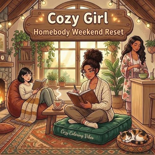 Cozy Girl Homebody Weekend Reset: Cute Comfy Coloring Book for Adults & Teens Easy Bold Line Hygge Designs & Relaxing Home Scenes, Quiet Daily Moments & Everyday Comfort Self-Care, Therapy Stress Relief, Mindful Relaxation & Creative Screen-Free Gift