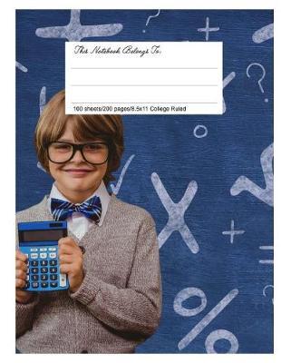 Classic Composition Book, 8.5.X 11, College Ruled, Math Fun