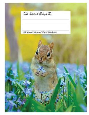 Composition Notebook for School, 8.5.X 11, Wide Ruled, Beautiful Squirrel