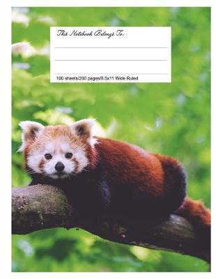 Composition Notebook for School, 8.5.X 11, Wide Ruled, Cute Fox