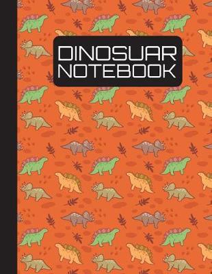 Dinosaur Notebook: Lined And Blank Pages For Writing and Drawing Book - 8.5 x11 (Large Print) - 108 Pages: Composition Notebook