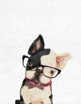 Cute Animal Composition Book Frenchie: 8.5 x 11'', 200 Wide Ruled Pages, Notebook for School Softcover Canvas Design: Large notebook journal for teacher, students, and college