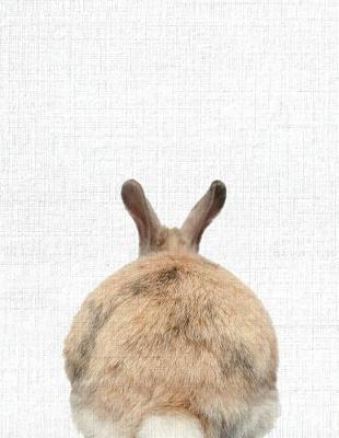 Cute Animal Composition Book Rabbit tail: 8.5 x 11'', 200 Wide Ruled Pages, Notebook for School Softcover Canvas Design: Large notebook journal for teacher, students, and college