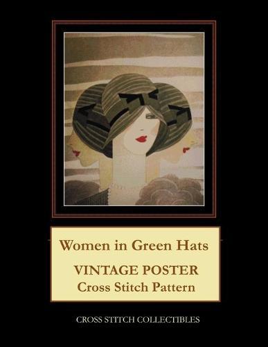 Women in Green Hats: Vintage Poster Cross Stitch Pattern