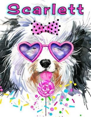 Scarlett: Personalized Notebook, Journal, Diary, 105 Lined Pages, Large Size Book 8 1/2  x 11