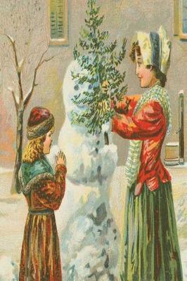 Vintage Victorian Children Build Snowman Journal: (Notebook, Diary, Blank Book)