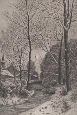 Vintage Winter Country Scene Journal: (Notebook, Diary, Blank Book)
