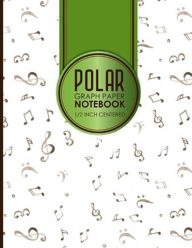 Polar Graph Paper Notebook: 1/2 Inch Centered: Technical Sketchbook For Engineers and Designers, Music Lover Cover, 8.5  x 11 , 100 pages