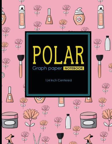 Polar Graph Paper Notebook: 1/4 Inch Centered: Technical Sketchbook For Engineers and Designers, Cute Beauty Shop Cover, 8.5 x 11, 100 pages