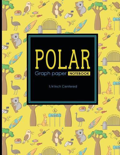 Polar Graph Paper Notebook: 1/4 Inch Centered: Technical Sketchbook For Engineers and Designers, Cute Australia Cover, 8.5 x 11, 100 pages